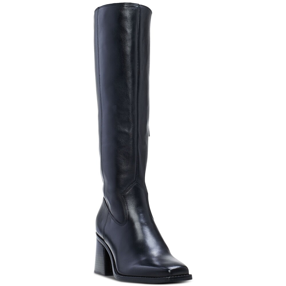 Vince Camuto Sangeti Boots Women's 11 Black Leather Snip-Toe Knee High LION645